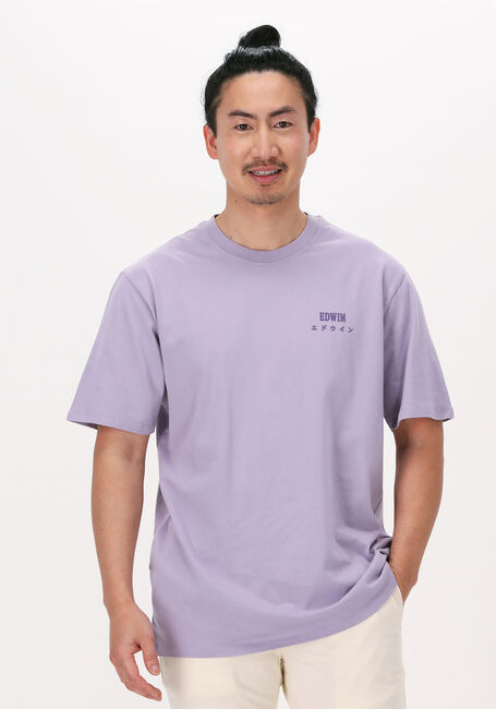 Paarse EDWIN T-shirt EDWIN LOGO CHEST TS - large
