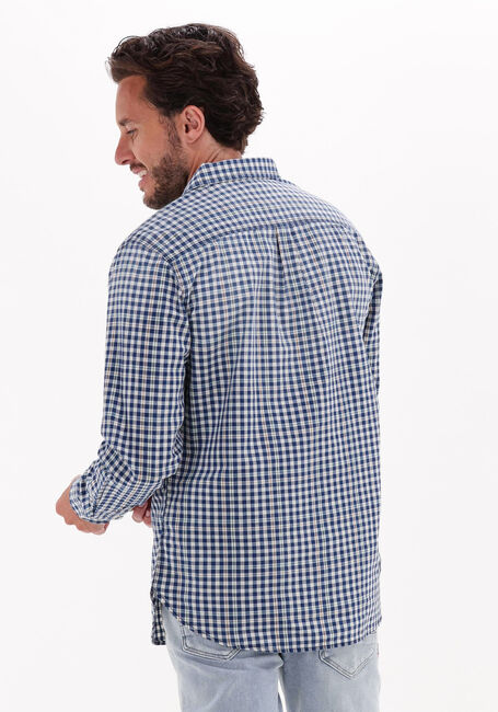 Blauwe SCOTCH & SODA Casual overhemd INDIGO YARN-DYED CHECKED SHIRT - large