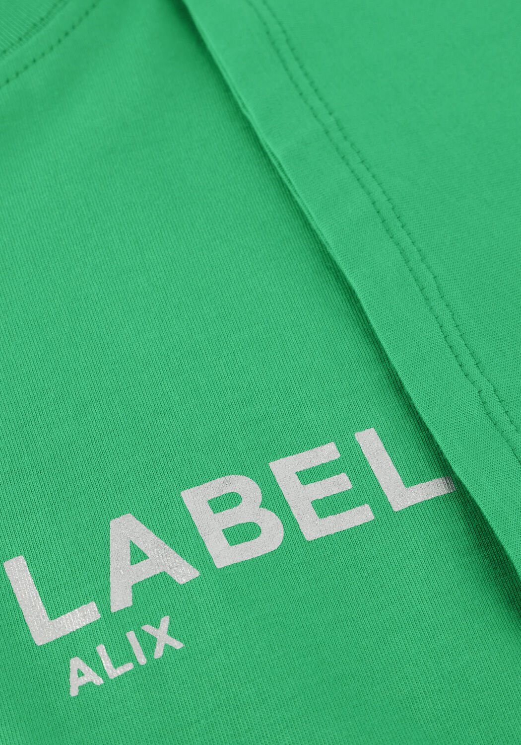 Groene ALIX THE LABEL T-shirt LADIES KNITTED THE LABEL T-SHIRT - large