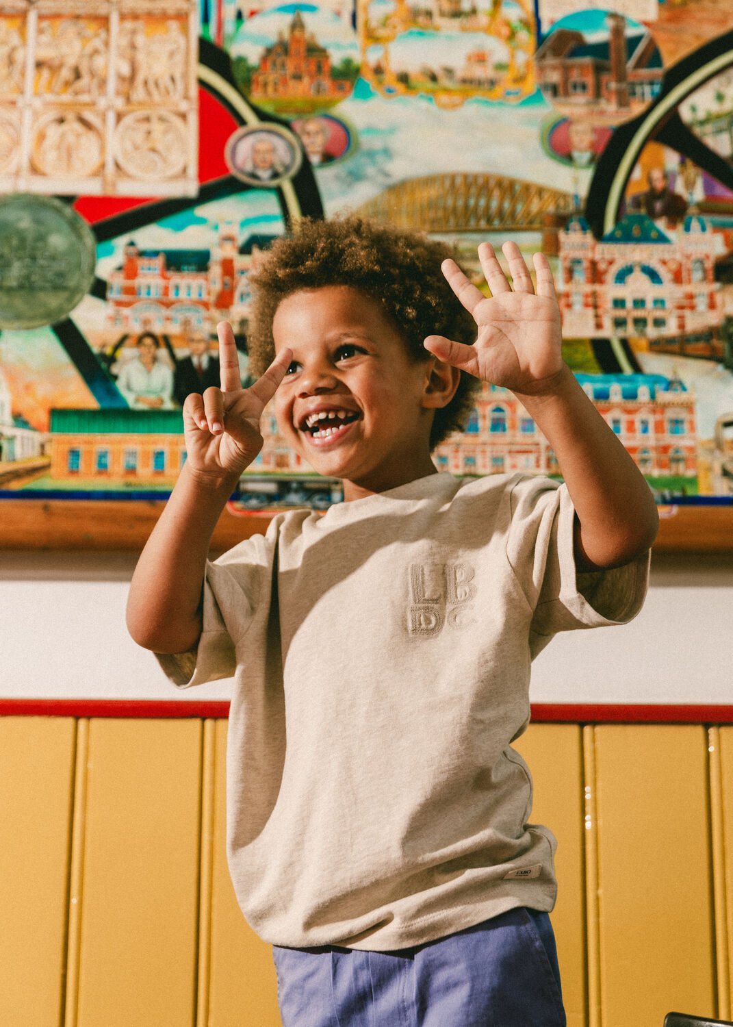 Grijze Labo de Colores T-shirt BARI 1 - large