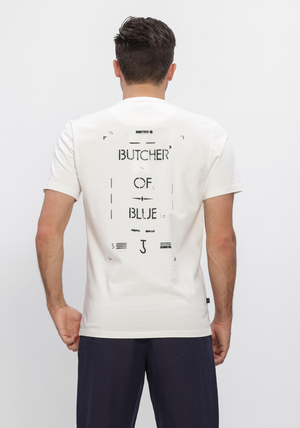 Witte BUTCHER OF BLUE T-shirt ARMY STENCIL TEE - large