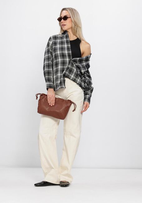 Grijze HAUTE L'AMITI&Eacute; Blouses HAUTE CHECK SHIRT - large