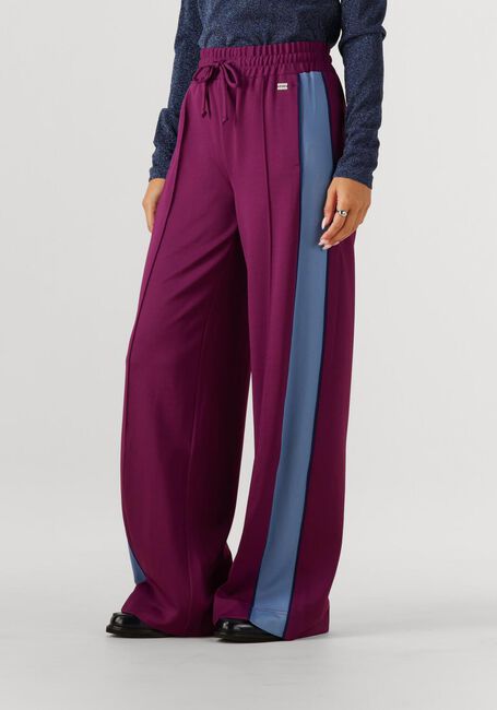 Paarse POM AMSTERDAM Wijde broek PANTS - COLOURBLOCK PLUM - large