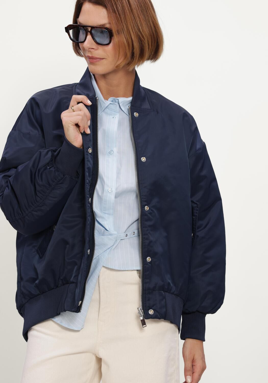 Donkerblauwe MY ESSENTIAL WARDROBE Jack HELGAMW BOMBER JACKET - large