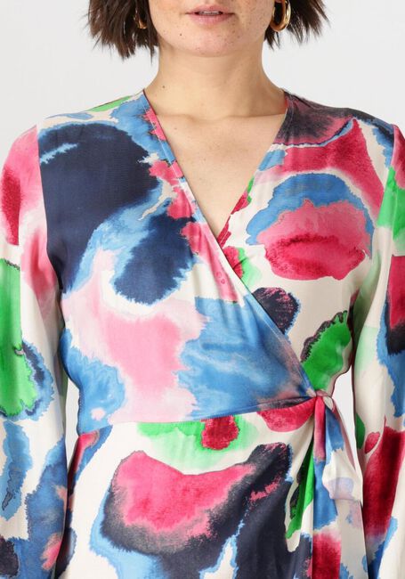 Multi JANSEN AMSTERDAM Maxi jurk NIENKE JURK WM 564 WRAP LONG PUFFED SLEEVE - large