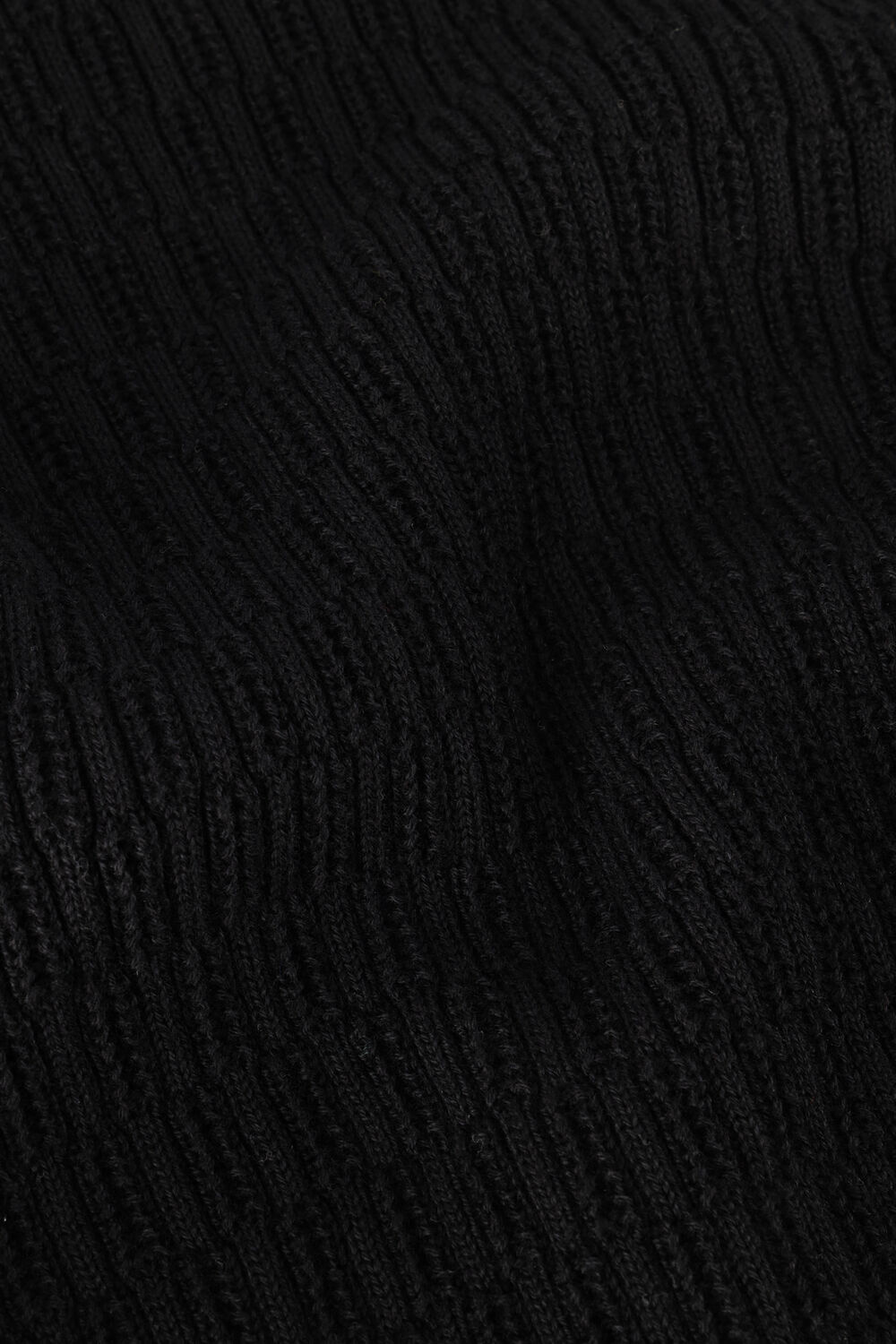 Zwarte VANILIA Trui TOP RIB STITCH - large