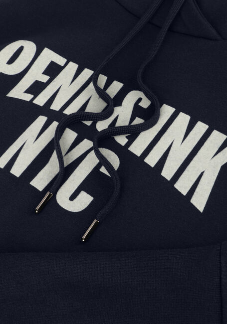 Blauwe PENN & INK Trui 110 HOODIE PRINT Blauwe PENN & INK Trui 110 HOODIE PRINT - large