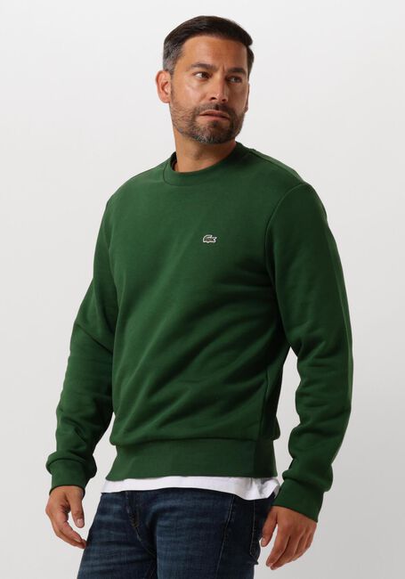 Groene LACOSTE Sweater CLASSIC FIT BRUSHED FLEECE SWEATSHIRT - large