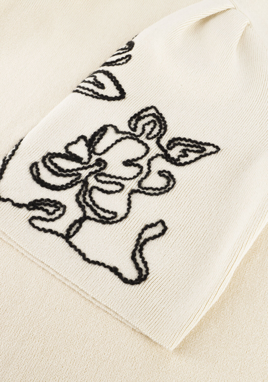 Creme OBJECT Trui OBJFLORA 2/4 RE KNIT PULLOVER - large