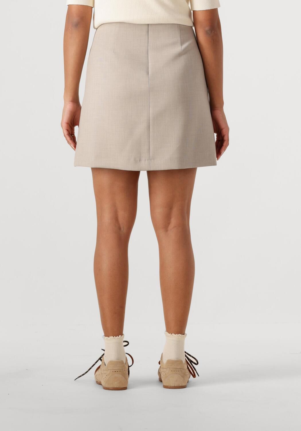 SELECTED FEMME Dames Rokken Slfrita Mw Short Skirt Mel Beige