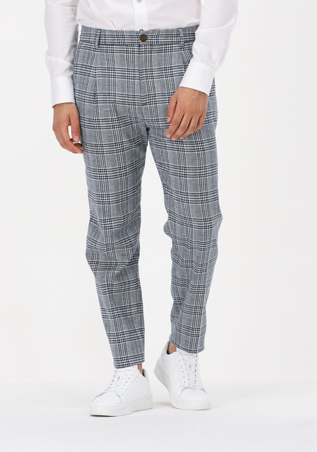 Donkerblauwe SELECTED HOMME Pantalon SLHSLIM-NOAH MULTI CHECK TRS - large