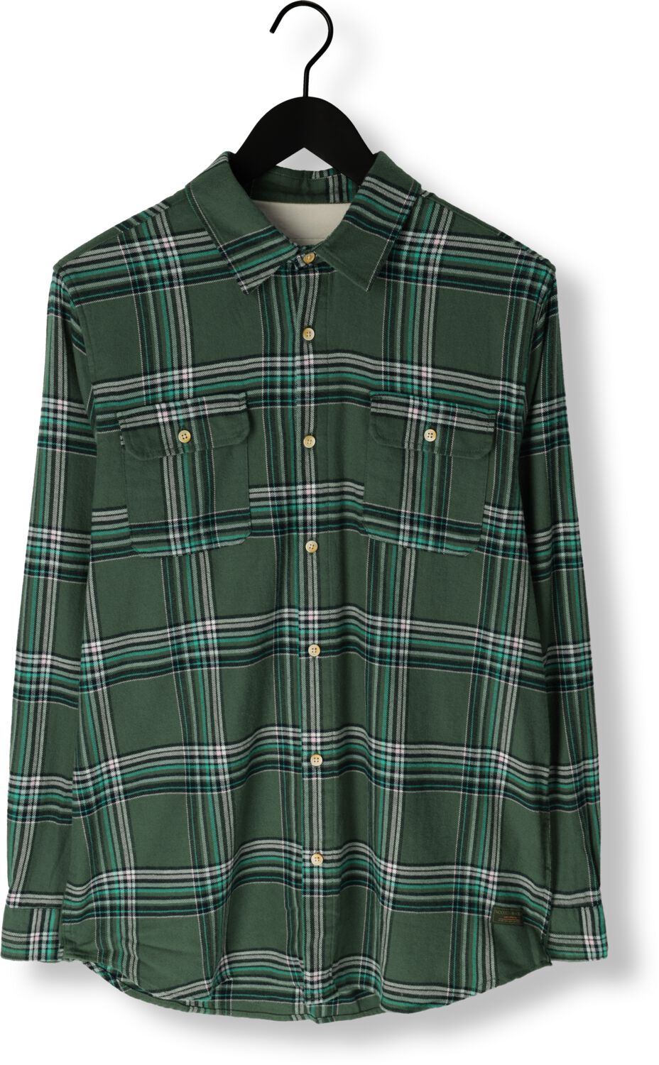 SCOTCH & SODA Heren Overshirts Regular Fit Multicoloured Flannel Check Groen