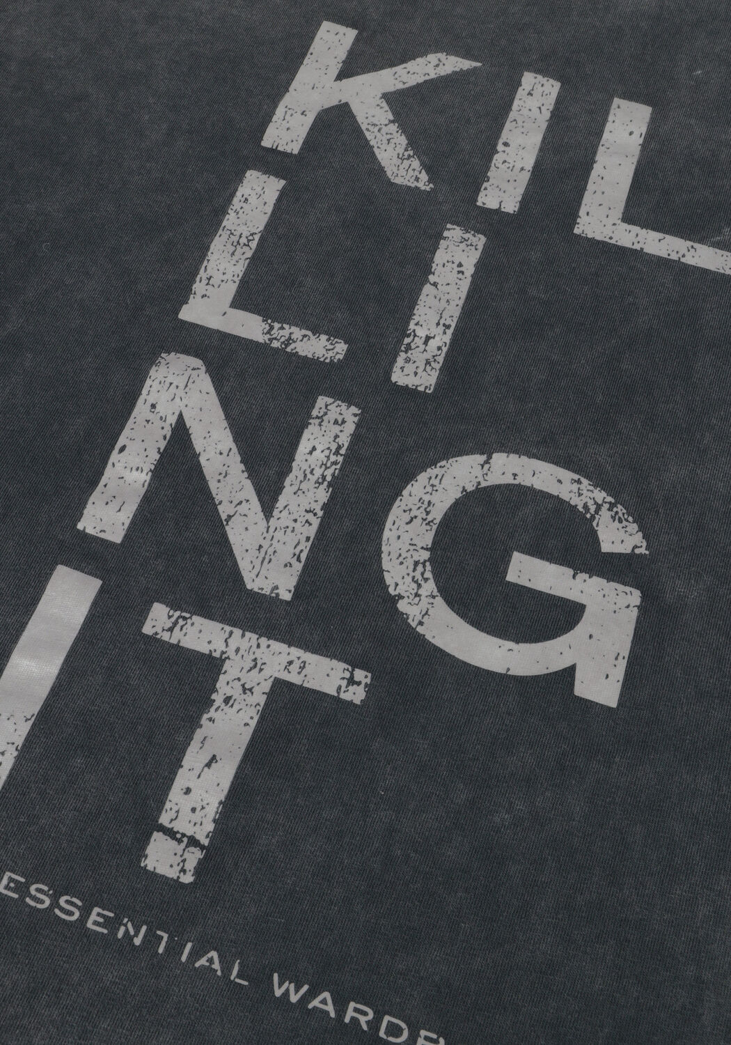 Donkergrijze MY ESSENTIAL WARDROBE T-shirt LISAMW FRONT PRINT TEE - large