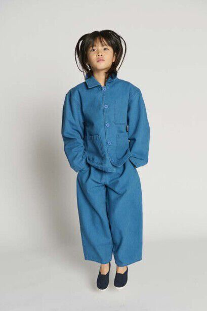 Blauwe AMERICAN VINTAGE Wijde broek COMOW 1 - large