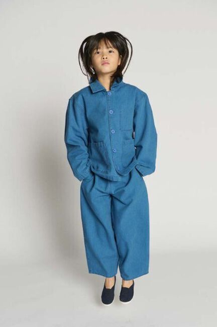 Blauwe AMERICAN VINTAGE Wijde broek COMOW 1 - large