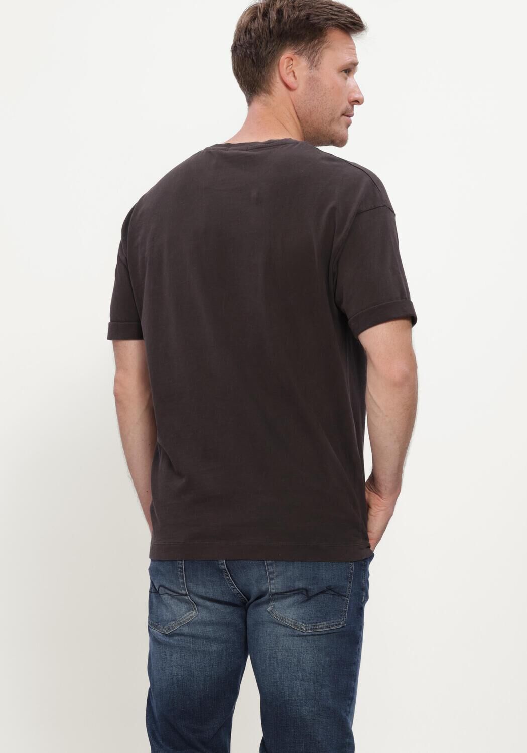 Bruine DRYKORN T-shirt THILO - large