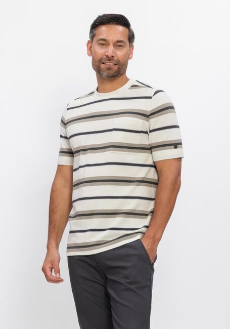 Multi CAST IRON T-shirt REGULAR FIT STRIPE WAFFLE - large