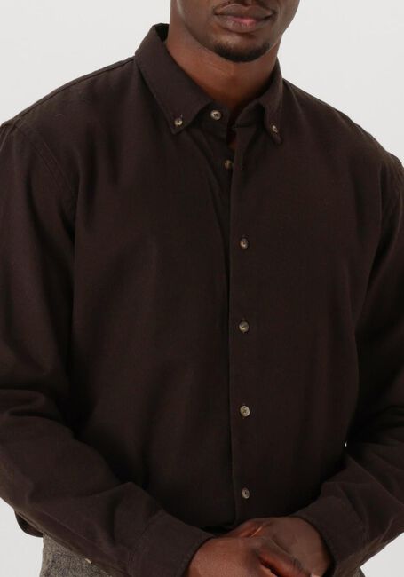 Bruine SELECTED MEN Casual overhemd SLHREGNOAG MIX BDWN LS SHIRT CAMP - large