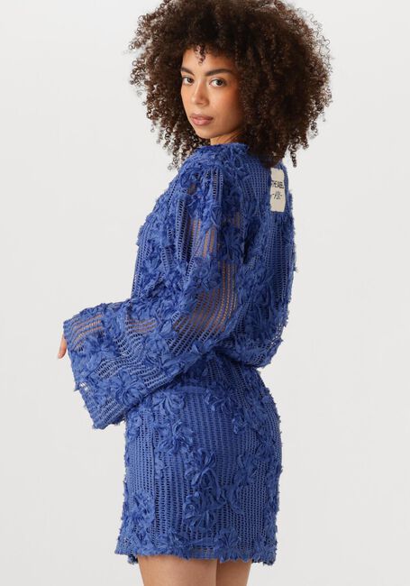Blauwe ALIX THE LABEL Mini jurk KNITTED TAPE LACE DRESS - large