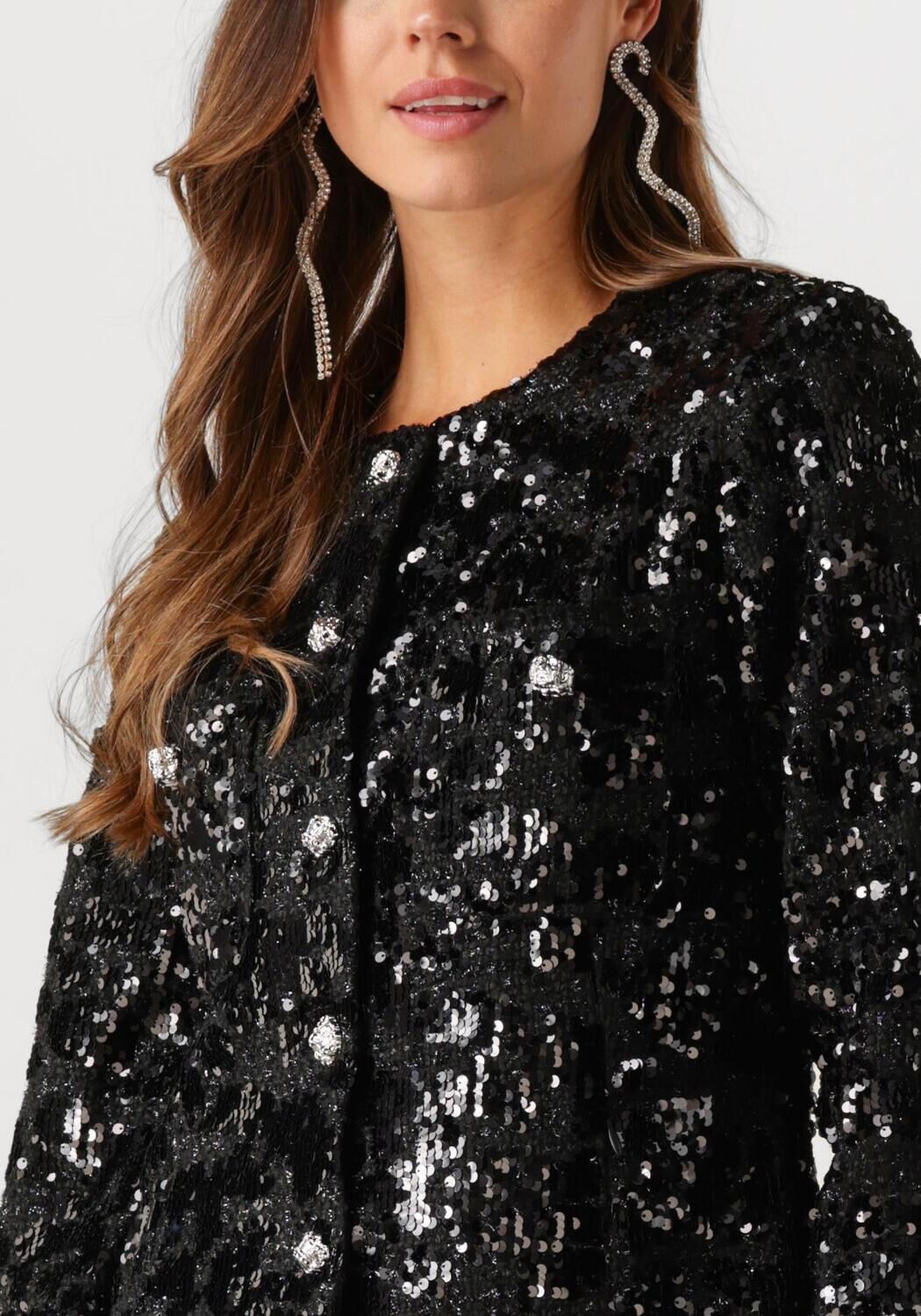 SECOND FEMALE Dames Jurken Flakes Dress Zwart