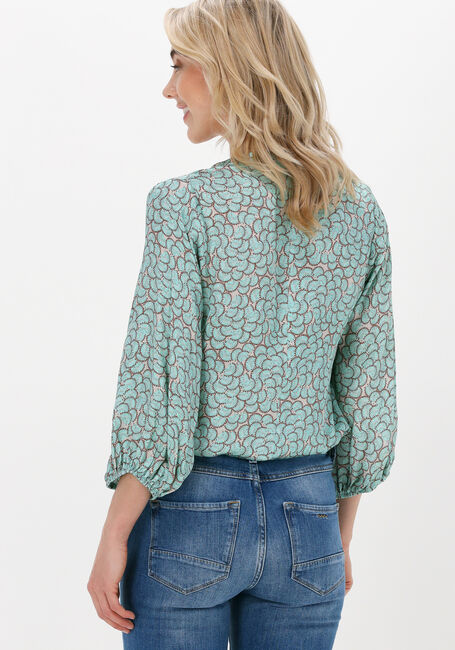 Groene SUMMUM Blouses TOP BALLOON SLEEVES ALL OVER P - large