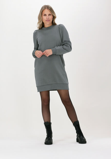 Grijze SECOND FEMALE Mini jurk CARMELLE SWEAT CREW NECK DRESS - large