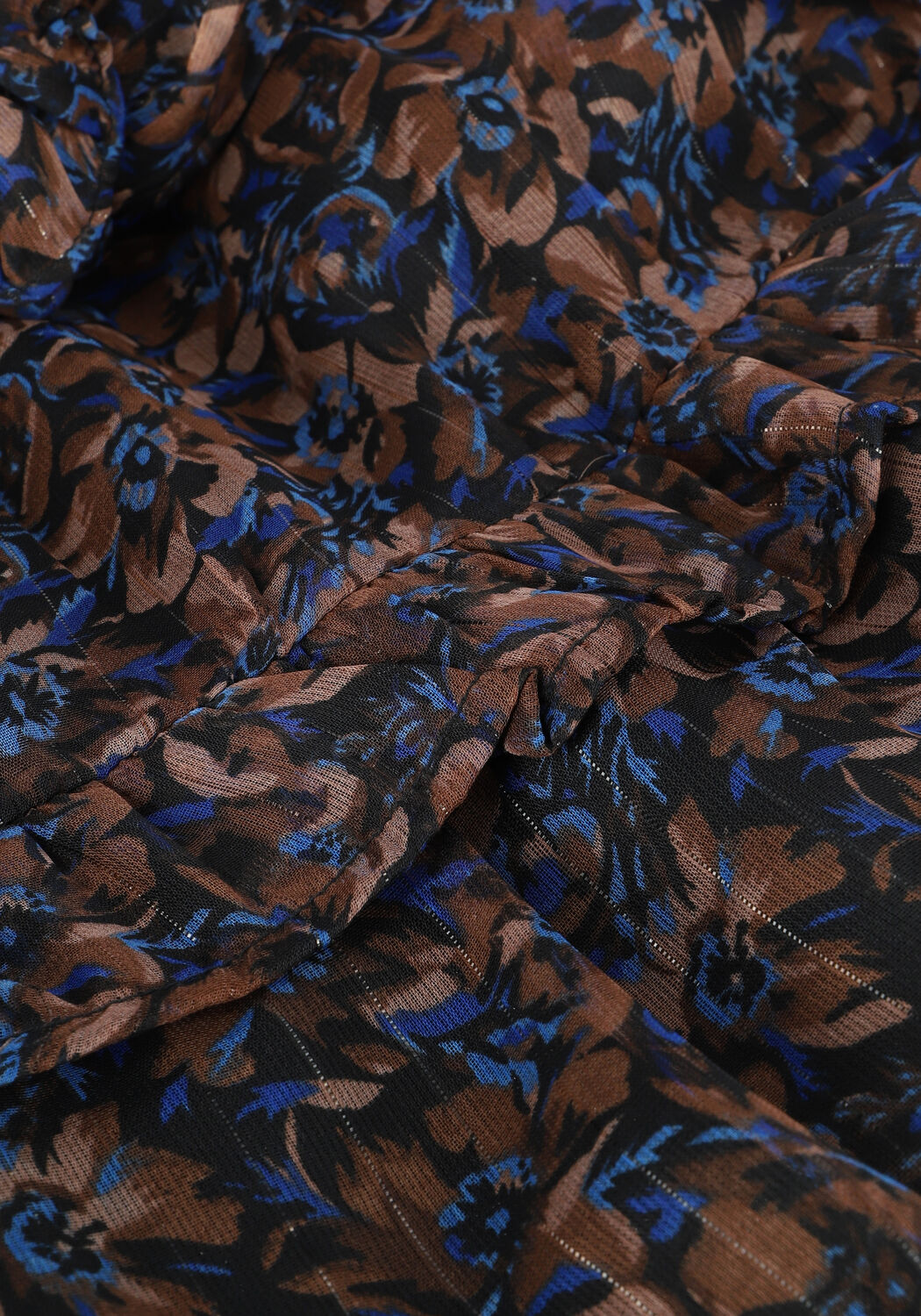 Bruine NEO NOIR Mini jurk VIDDI DARK BLOSSOM DRESS - large