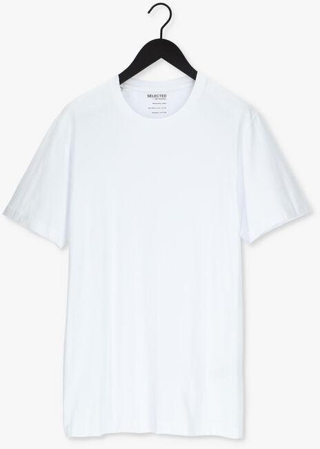 Witte SELECTED HOMME T-shirt SLHNORMANI180 SS O-NECK TEE - large
