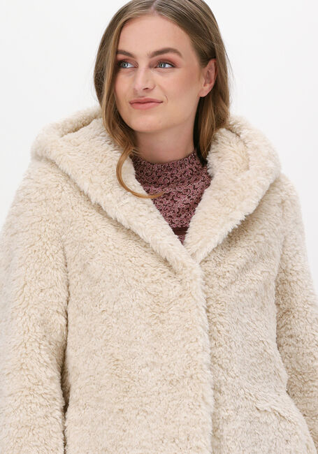 Ecru BEAUMONT Teddy jas TEDDY HOODED COAT - large