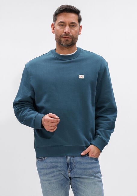 Petrol CALVIN KLEIN Sweater LS 350TERRY EY WHSL BADGE CREWNE - large