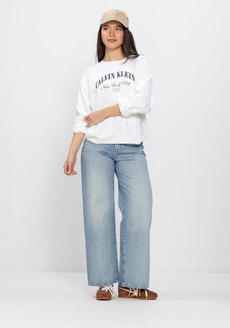 Witte CALVIN KLEIN Trui LOGO GRAPHIC CREWNECK SWEATSHIRT - large