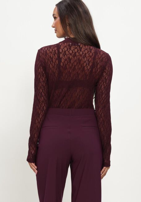 Bordeaux STUDIO ANNELOES Top Reagan lace col top - large