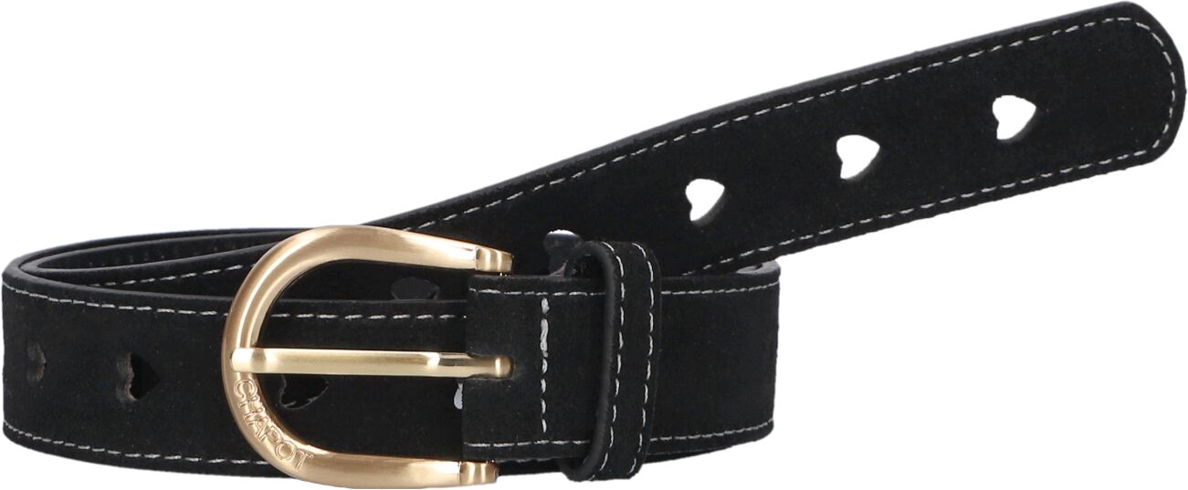 FABIENNE CHAPOT Dames Riemen Cut It Out Heart Belt Zwart