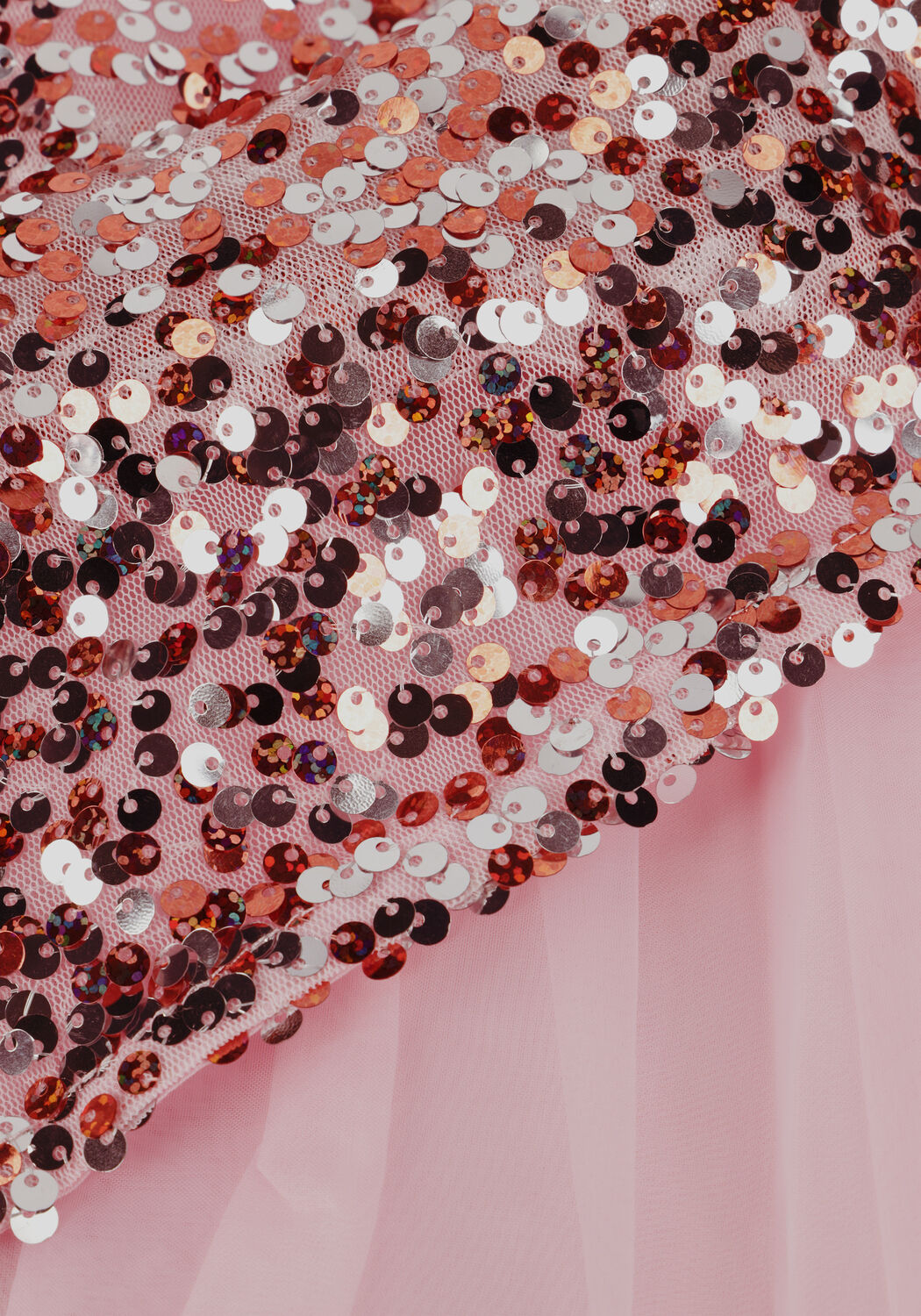 Ros&eacute;gouden KONGES SLOJD Mini jurk LILA SEQUINS DRESS - large