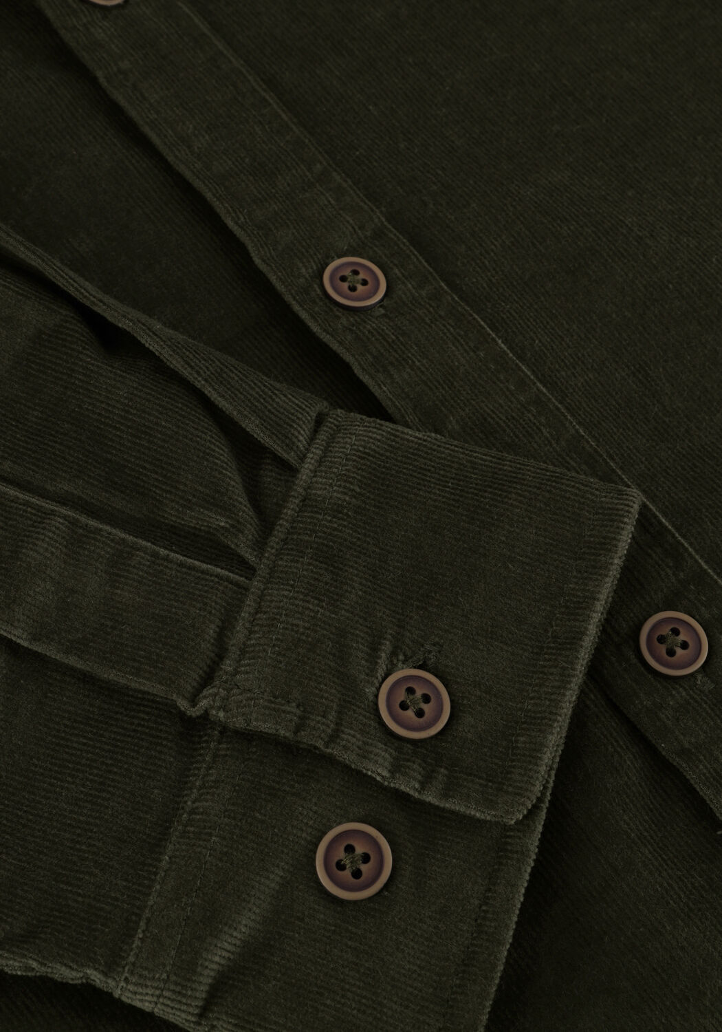 Groene ANERKJENDT Casual overhemd AKLEIF SOLID CORD SHIRT - large