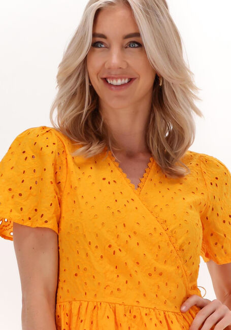 Oranje Y.A.S. Mini jurk YASLOHRI SS WRAP DRESS S. - large