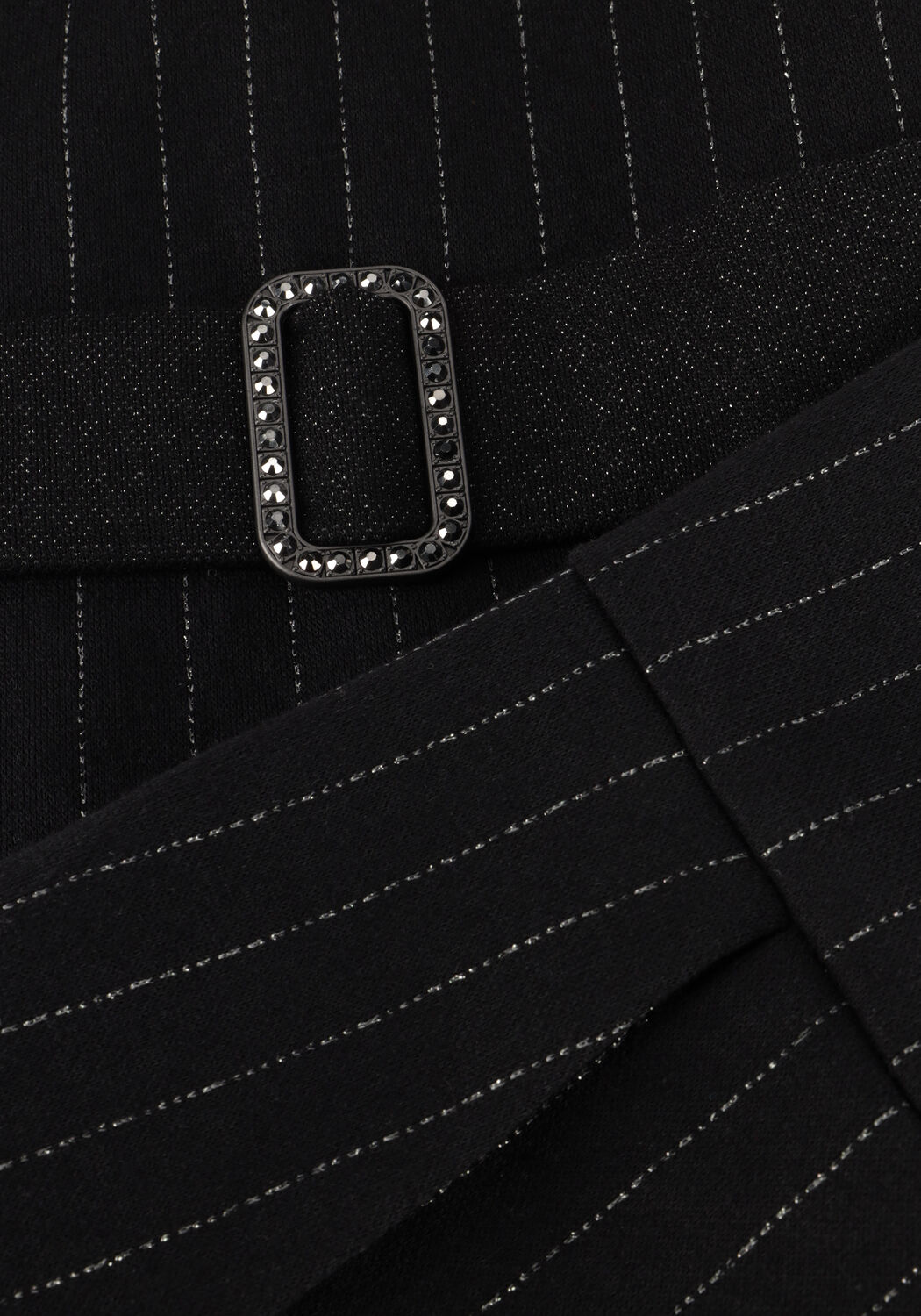 Zwarte ANA ALCAZAR Mini jurk A DRESS PINSTRIPE - large