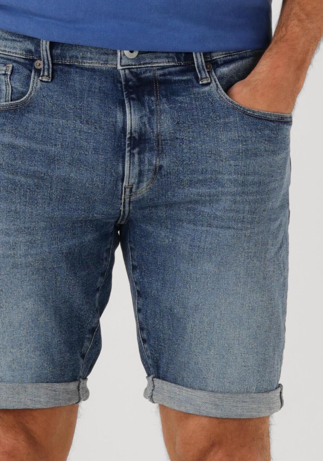 G-STAR RAW Heren Jeans 3301 Slim Short Blauw