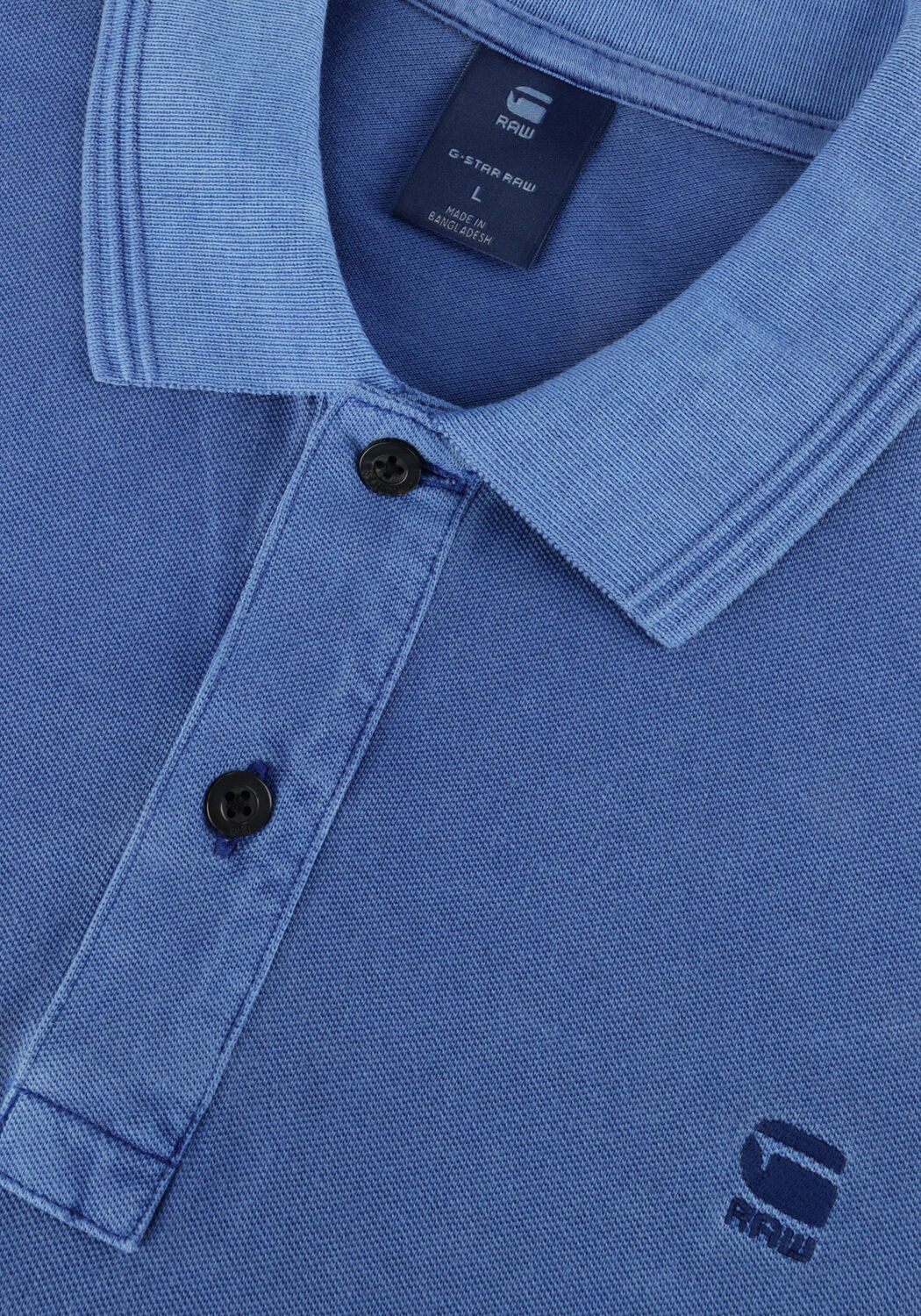 Blauwe G-STAR RAW Polo DUNDA OVERDYED SLIM POLO S\S - large