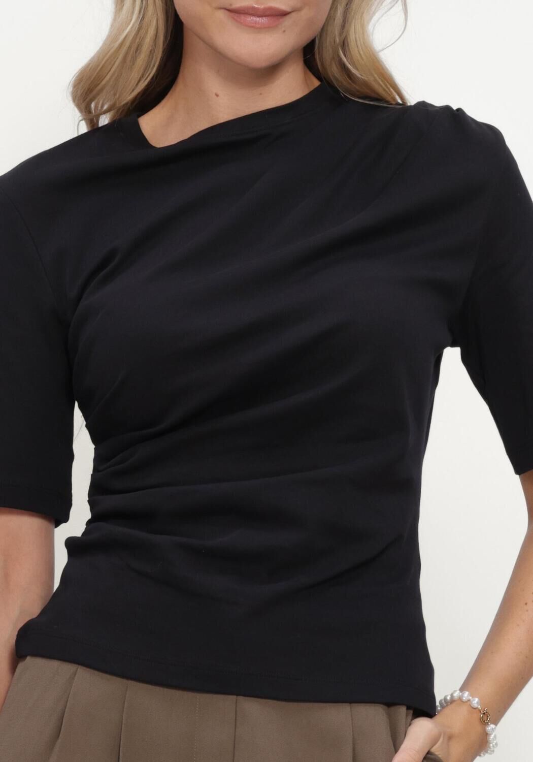 Zwarte SELECTED WOMEN T-shirt SLWOLINE - large
