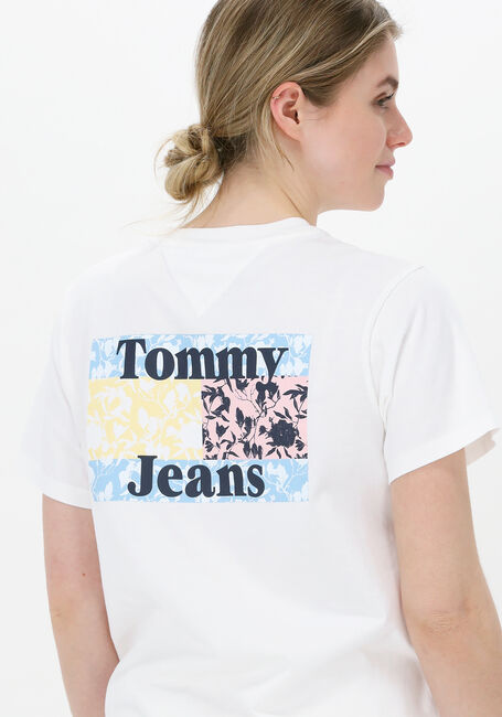 Ecru TOMMY JEANS T-shirt TJW FLORAL FLAG TEE - large