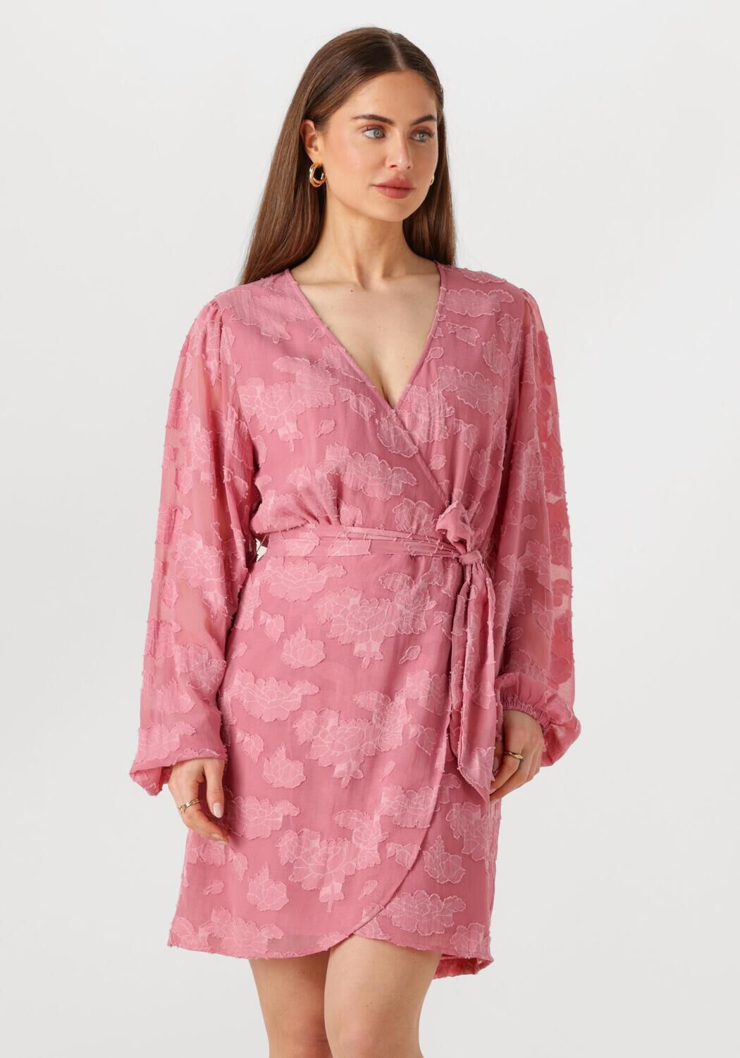 AAIKO Dames Jurken Eloise Chiffon Flower Pes 509 Roze