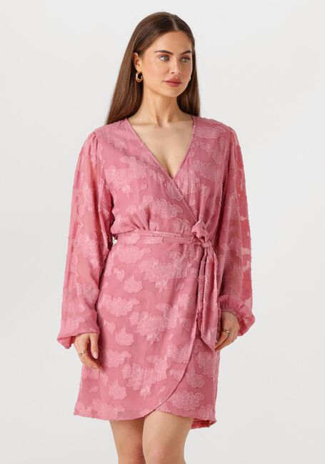 Roze AAIKO Mini jurk ELOISE CHIFFON FLOWER PES 509 - large