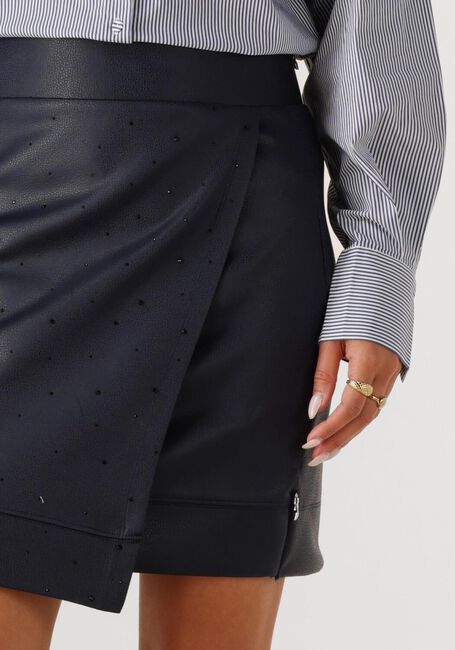 Donkerblauwe JANSEN AMSTERDAM Minirok CARA ROK CS 769 SHORT OVERLAP RHINESTONES - large