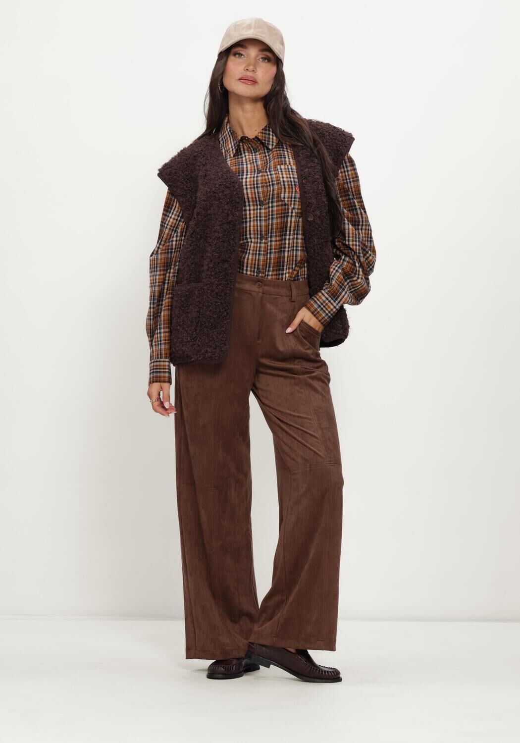OBJECT Dames Truien & Vesten Objiduna Lo Waistcoat Bruin