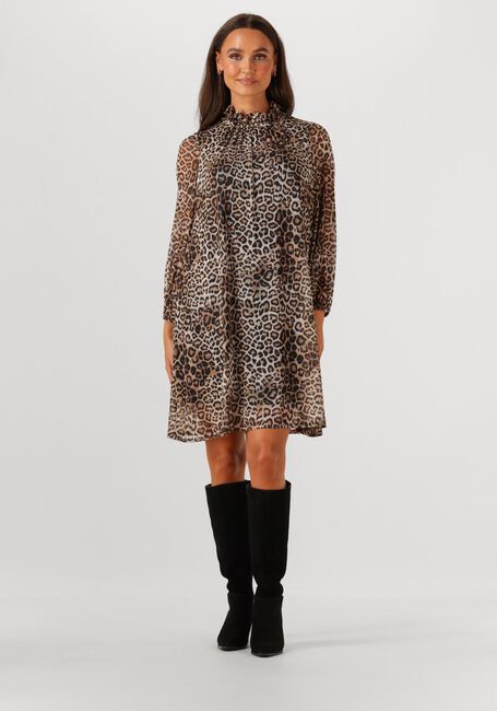 Bruine ANA ALCAZAR Mini jurk DRESS TURTLENECK - large