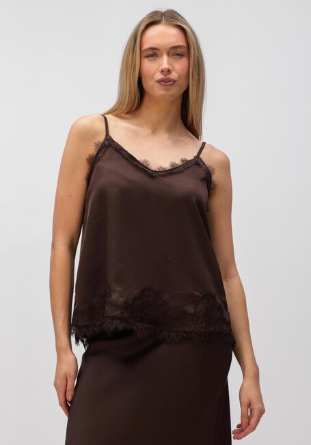 Bruine OBJECT Top OBJNALINE REG SLIP LACE TOP - large