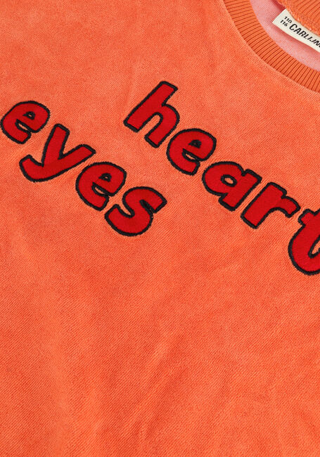 Oranje CARLIJNQ Trui HEART EYES - SWEATER GIRLS WITH TULE RUFFLES + EMBROIDERY - large