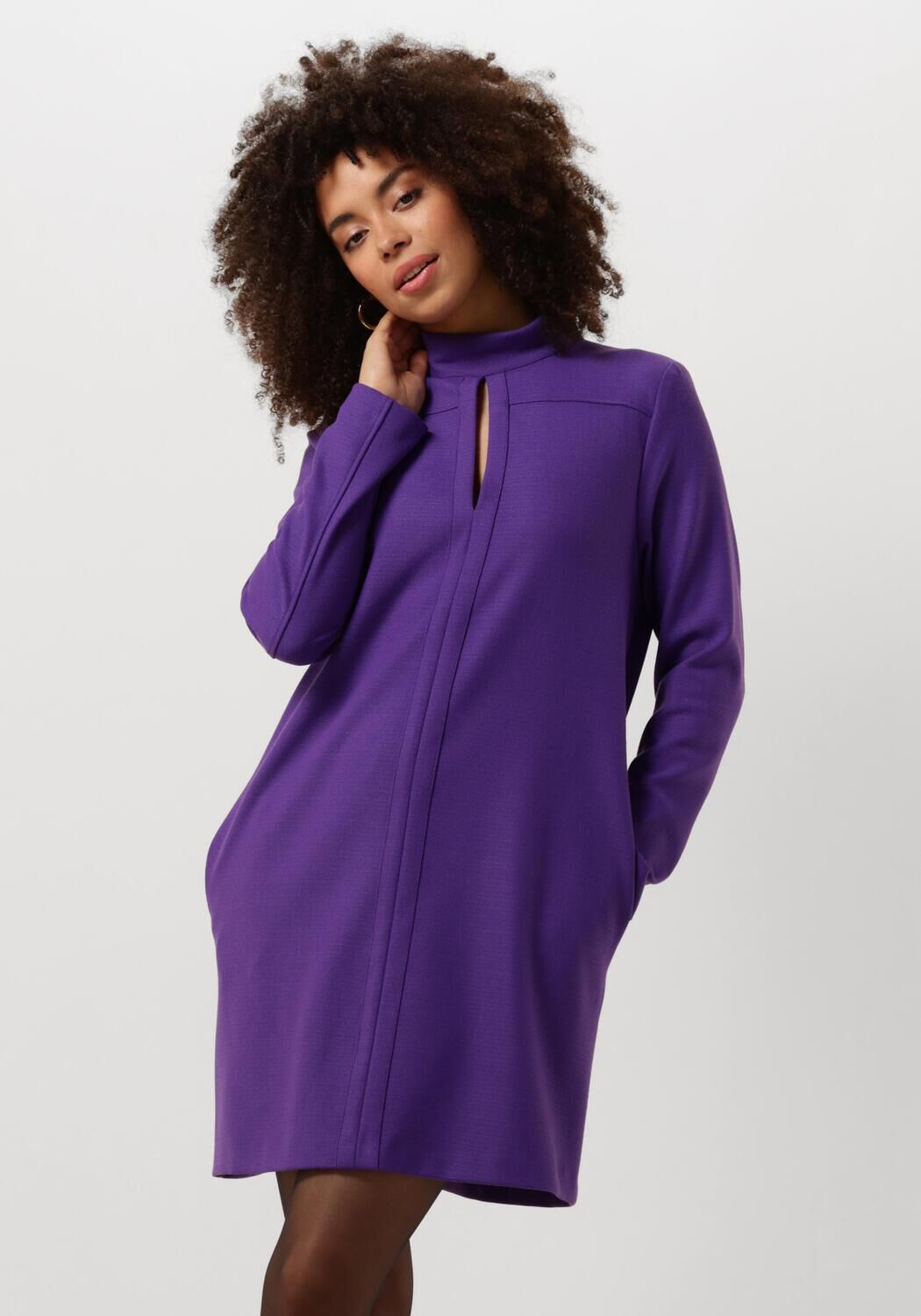 Caroline Biss Paarse Jurk 4193 Elegant Avond Chic Purple Dames