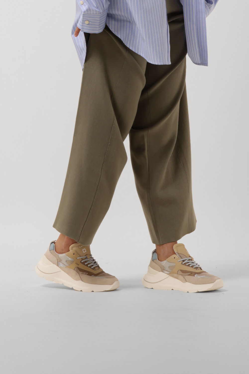 Beige D.A.T.E Lage sneakers FUGA DAMES - large